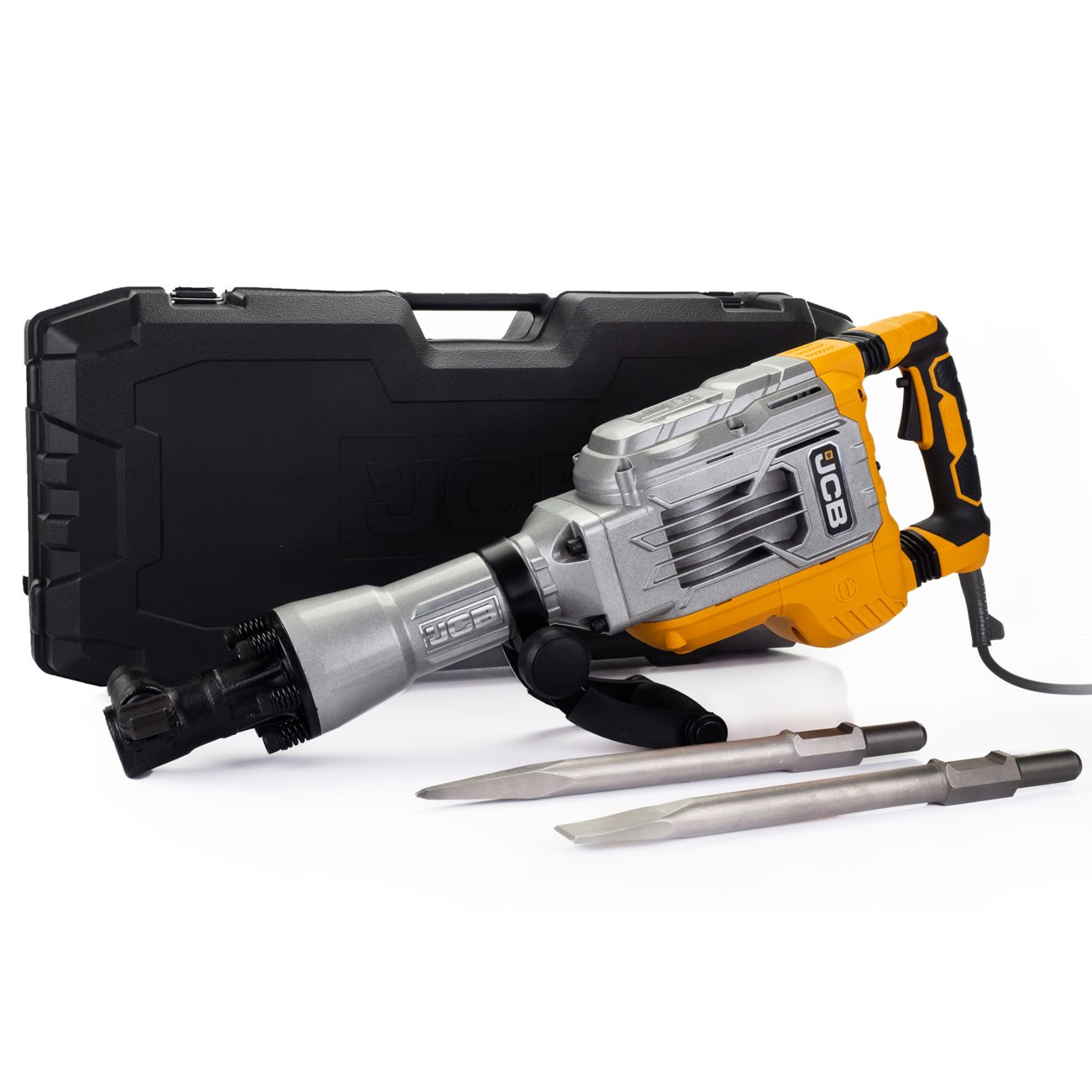 JCB 1300W Sloophamer 21-DH1300 met koffer en beitels